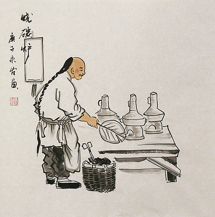 斗方人物——画家黄永发