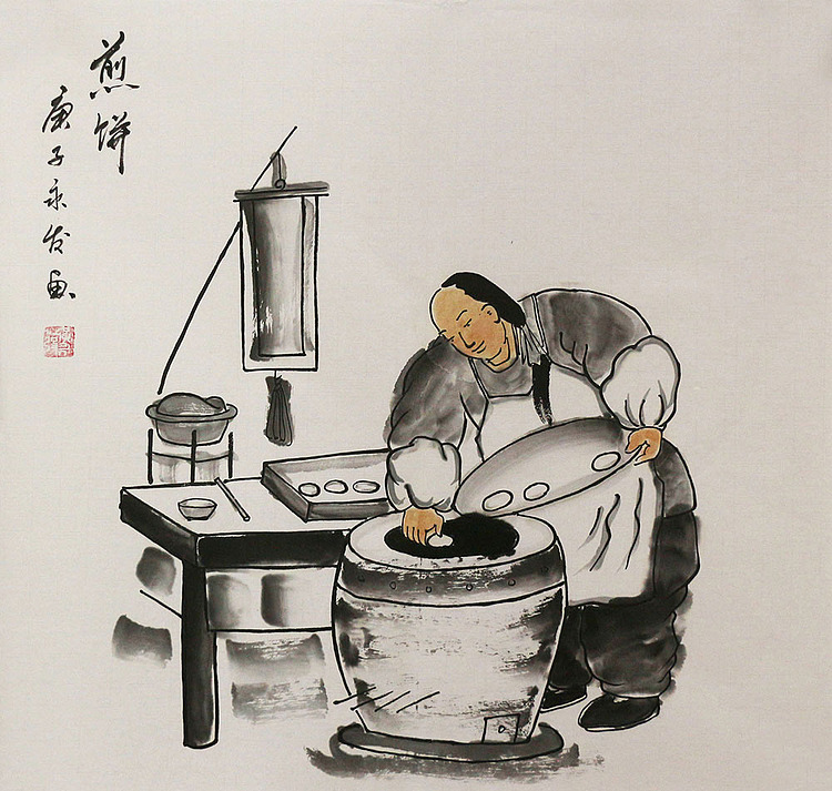 斗方人物&mdash;&mdash;画家黄永发