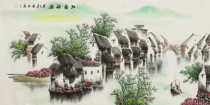 四尺山水&mdash;&mdash;画家建兵