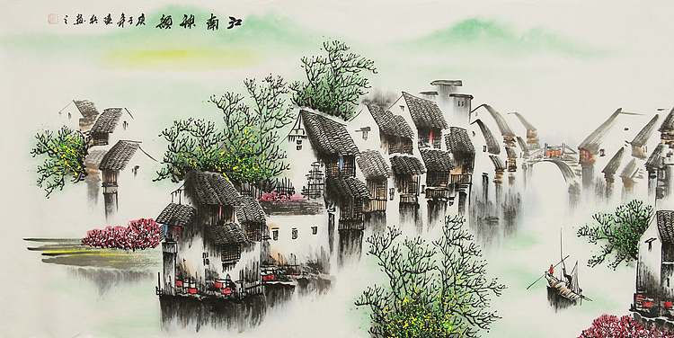 四尺山水&mdash;&mdash;画家建兵