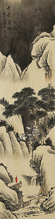 四尺对开山水&mdash;&mdash;画家永亮