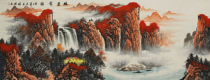 小六尺山水——画家周国耀