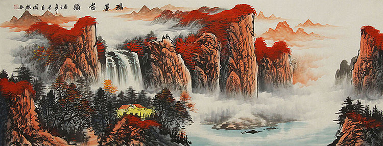 小六尺山水——画家周国耀