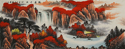 小六尺山水——画家周国耀