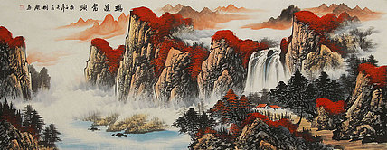 小六尺山水——画家周国耀