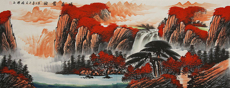 小六尺山水——画家周国耀