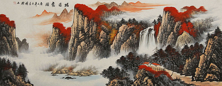 小六尺山水——画家周国耀