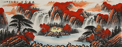 小六尺山水——画家周国耀