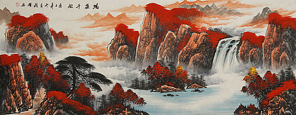 小六尺山水——画家周国耀