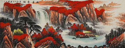 小六尺山水——画家周国耀