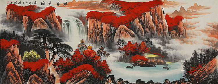 小六尺山水——画家周国耀