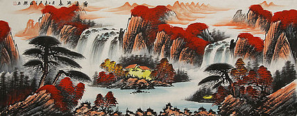 小六尺山水——画家周国耀