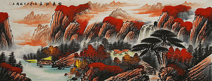 小六尺山水&mdash;&mdash;画家周国耀