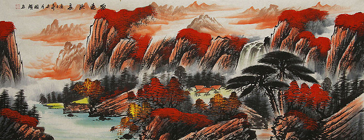 小六尺山水&mdash;&mdash;画家周国耀