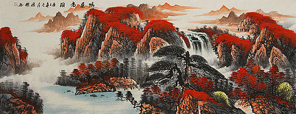 小六尺山水——画家周国耀
