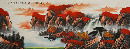 小六尺山水——画家周国耀