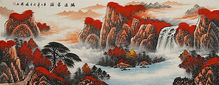小六尺山水——画家周国耀