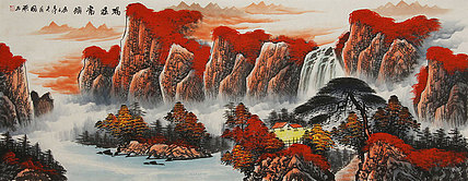 小六尺山水——画家周国耀