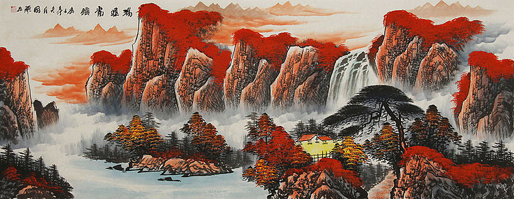 小六尺山水——画家周国耀