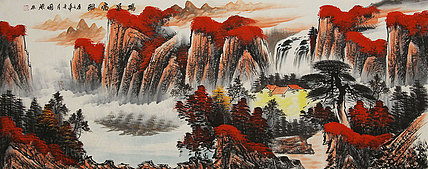 小六尺山水——画家周国耀