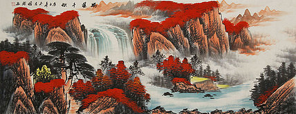 小六尺山水&mdash;&mdash;画家周国耀