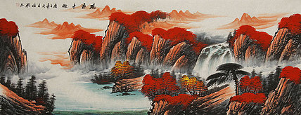 小六尺山水——画家周国耀