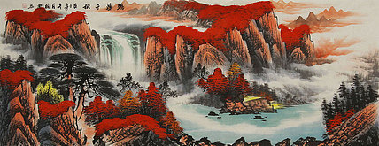 小六尺山水——画家周国耀