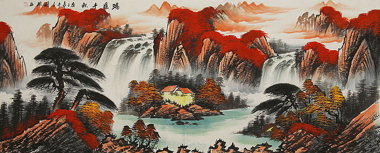 小六尺山水——画家周国耀