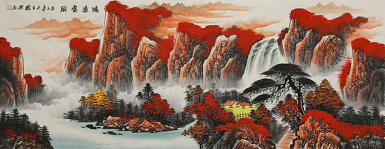 小六尺山水——画家周国耀