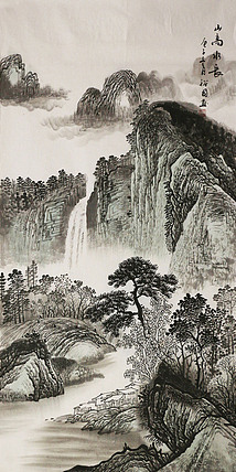 四尺山水&mdash;&mdash;画家裕国