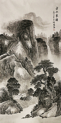 四尺山水&mdash;&mdash;画家裕国