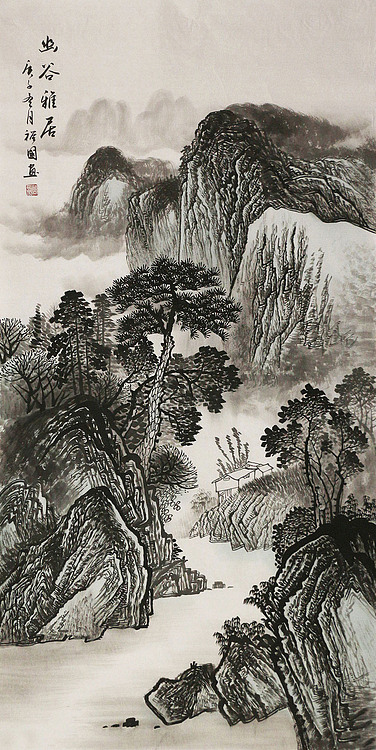 四尺山水&mdash;&mdash;画家裕国