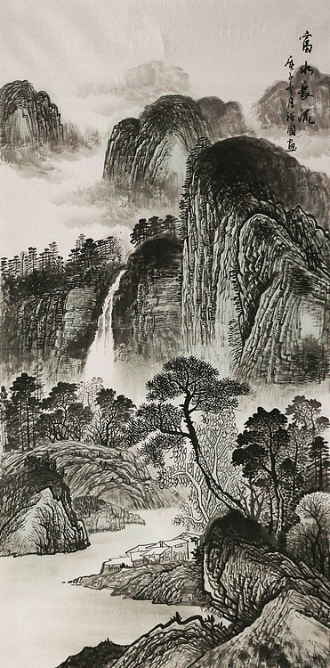 四尺山水&mdash;&mdash;画家裕国