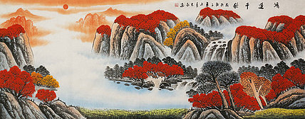 小六尺山水&mdash;&mdash;画家永茂