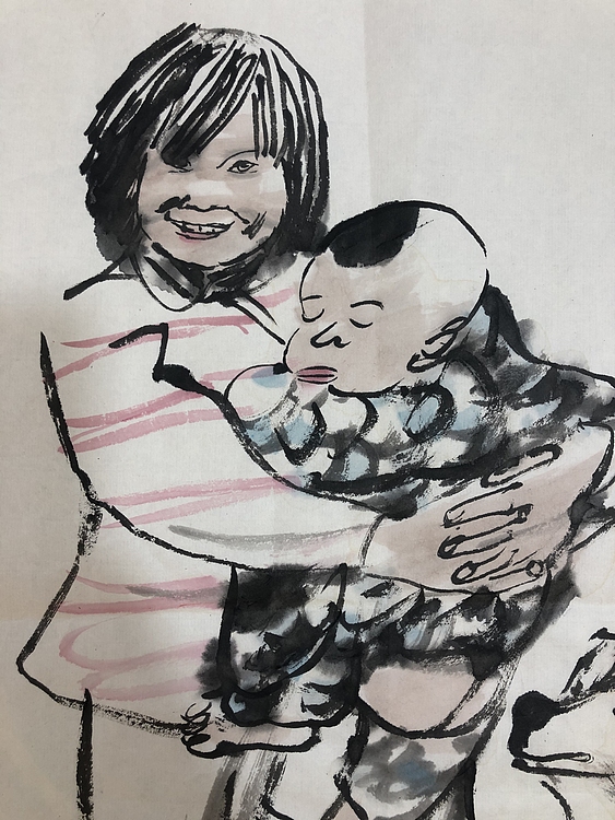 郭全忠  人物画 《乡村写意》（八）