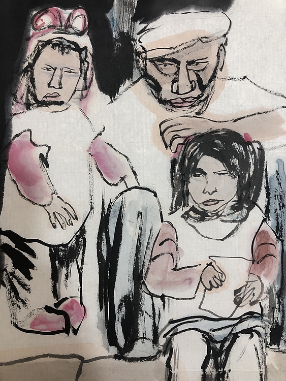 郭全忠  人物画 《乡村写意》（七）
