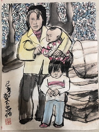 郭全忠人物画 《乡村写意》（一）