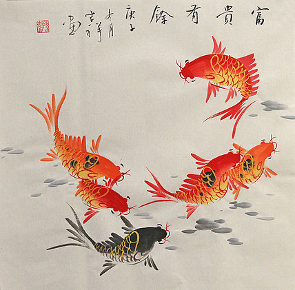 斗方花鸟作品——画家吉祥