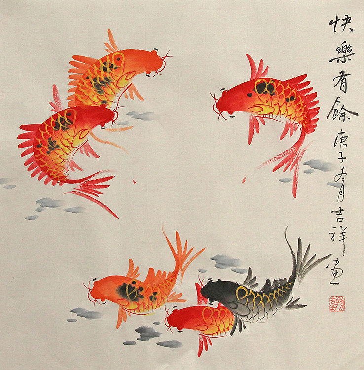 斗方花鸟作品——画家吉祥