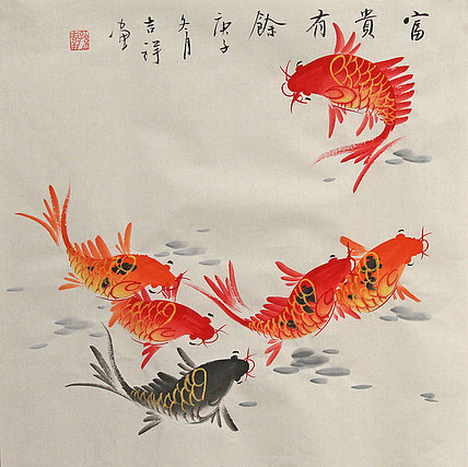斗方花鸟作品——画家吉祥