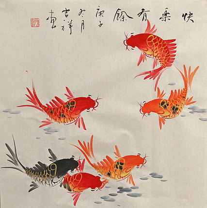 斗方花鸟作品——画家吉祥