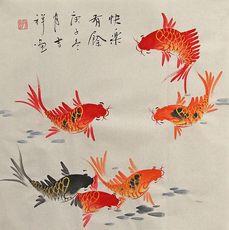 斗方花鸟作品——画家吉祥