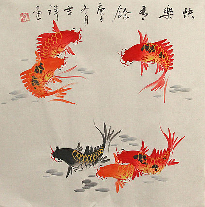 斗方花鸟作品——画家吉祥