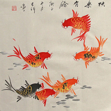 斗方花鸟作品——画家吉祥