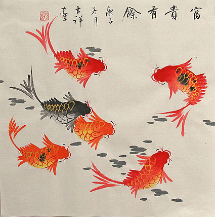 斗方花鸟作品——画家吉祥