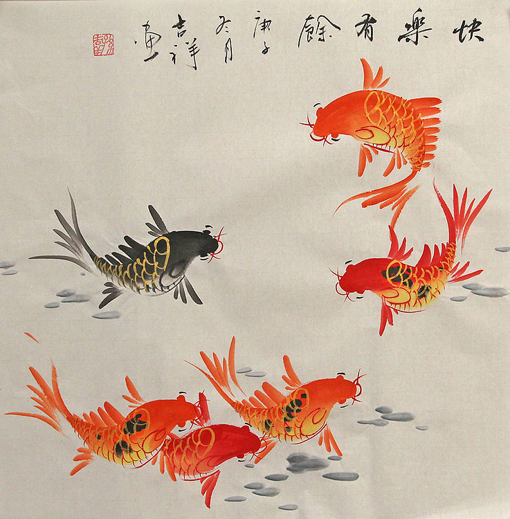 斗方花鸟作品——画家吉祥