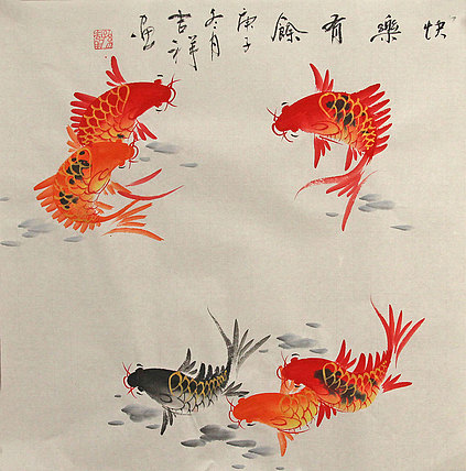 斗方花鸟作品——画家吉祥