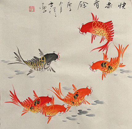 斗方花鸟作品——画家吉祥