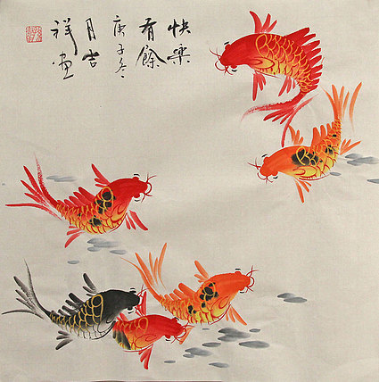 斗方花鸟作品——画家吉祥
