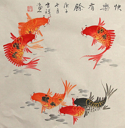 斗方花鸟作品——画家吉祥